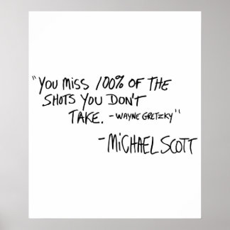 Affiche Vous manquez 100 des chaussures que vous ne prenez