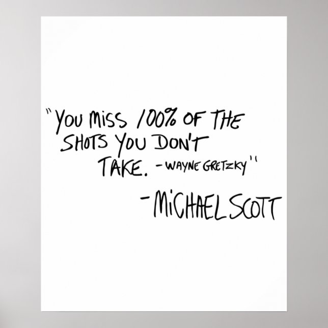 Affiche Vous manquez 100 des chaussures que vous ne prenez (Devant)