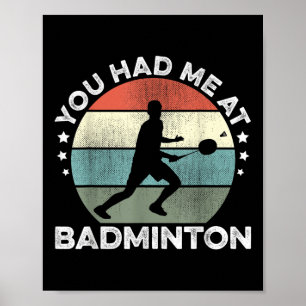 Affiche Vous M'Avez Eu Au Joueur Volant de badminton Badmi