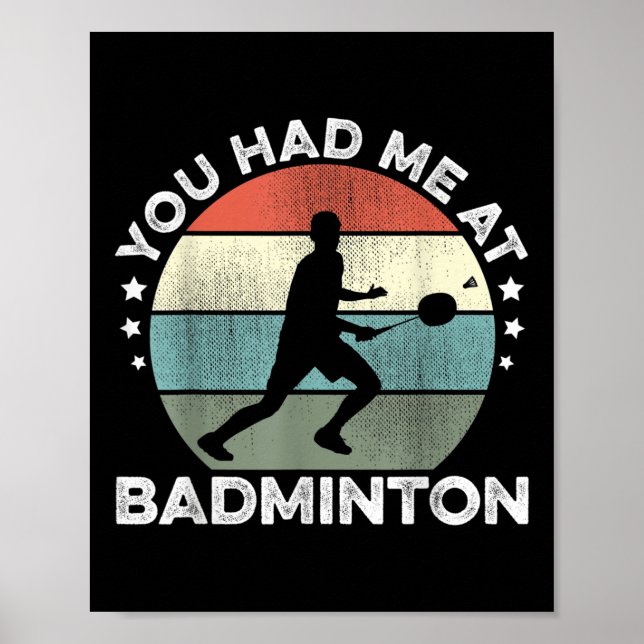 Affiche Vous M'Avez Eu Au Joueur Volant de badminton Badmi (Devant)