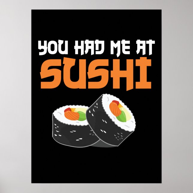 Affiche Vous M'Avez Eu Au Sushi - Amateurs De Sushi (Devant)