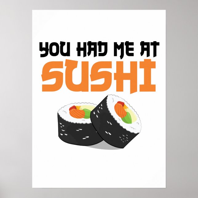 Affiche Vous M'Avez Eu Au Sushi - Amateurs De Sushi (Devant)
