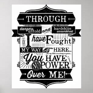 Affiche Vous n'avez aucun pouvoir sur moi