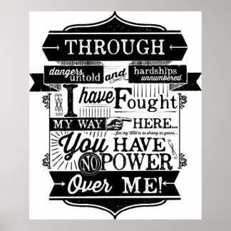 Affiche Vous n'avez aucun pouvoir sur moi