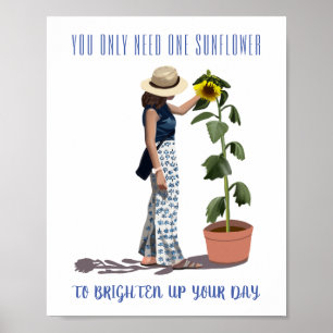 Affiche Vous n'avez besoin que d'une motivation tournesol 