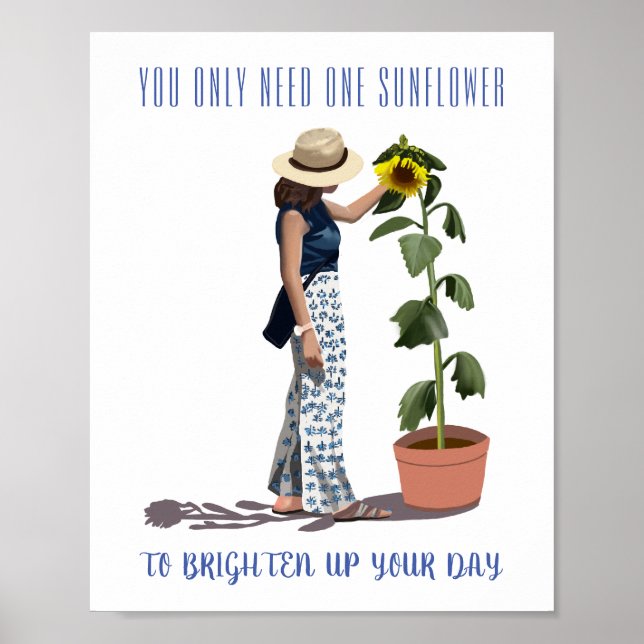 Affiche Vous n'avez besoin que d'une motivation tournesol  (Devant)