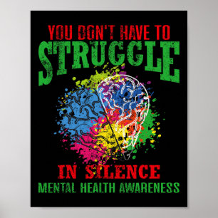 Affiche Vous n'avez pas à lutter dans le silence Santé men