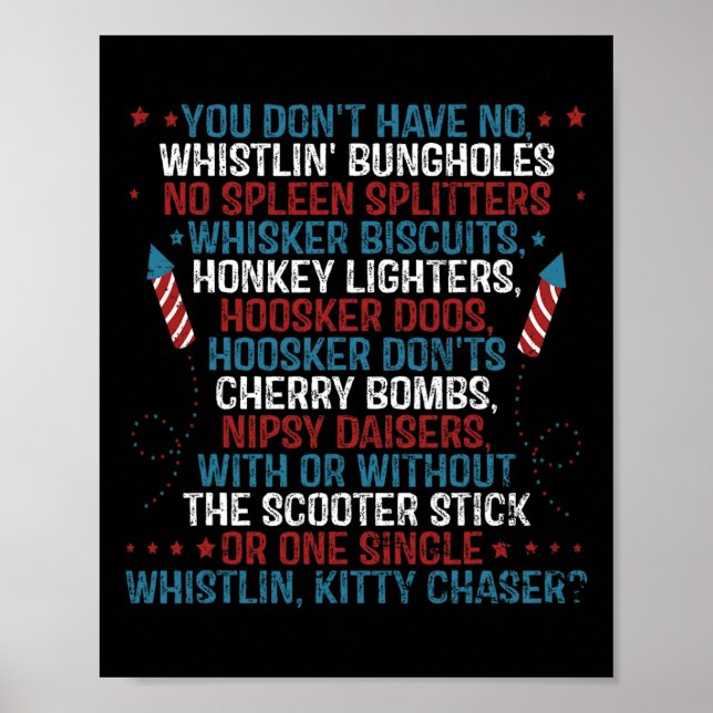 Affiche Vous n'avez pas de trous de bunghole sifflants Fun (Devant)