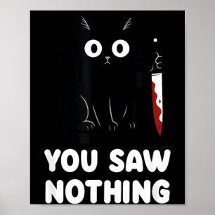 Affiche Vous n'avez rien vu de drôle Chat noir