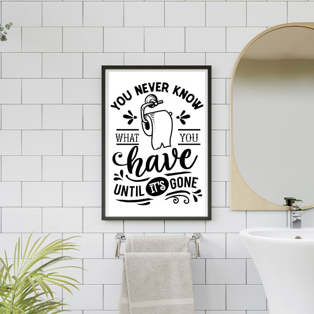 Affiche vous ne connaissez jamais toilette humour drôle pa (Créateur téléchargé)