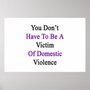 Affiche Vous ne devez pas être une victime de violence