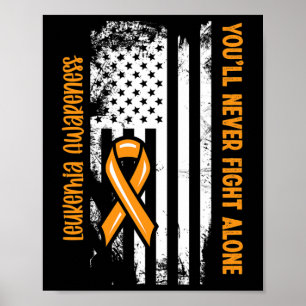 Affiche Vous ne lutterez jamais seul Cancer du Sang Leukem