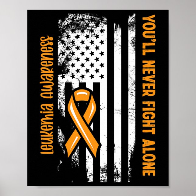 Affiche Vous ne lutterez jamais seul Cancer du Sang Leukem (Devant)