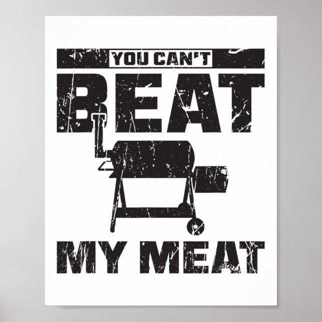 Affiche Vous ne pouvez pas battre ma viande - Bbq (Devant)