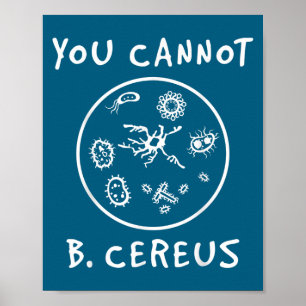 Affiche Vous ne pouvez pas être un amateur de microbiologi