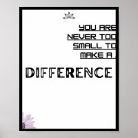 Vous n'êtes jamais trop petit pour faire la différ