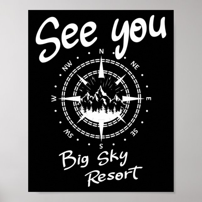 Affiche Vous nous verrez à la station de ski Big Sky Resor (Devant)