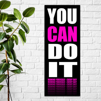 Affiche Vous pouvez le faire (rose) Motivationnel