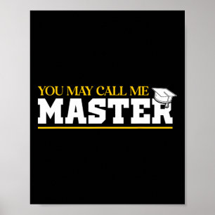 Affiche Vous Pouvez M'Appeler Master 2025 Masters Diplôme