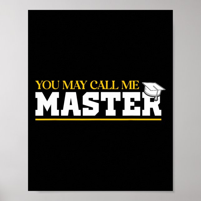 Affiche Vous Pouvez M'Appeler Master 2025 Masters Diplôme (Devant)