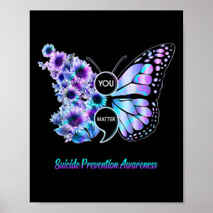 Affiche Vous Prévention du suicide Semicolon Papillon