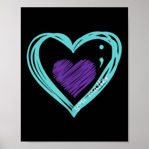 Affiche Vous Prévention du Suicide Sensibilisation Turquoi