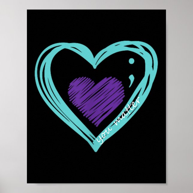 Affiche Vous Prévention du Suicide Sensibilisation Turquoi (Devant)