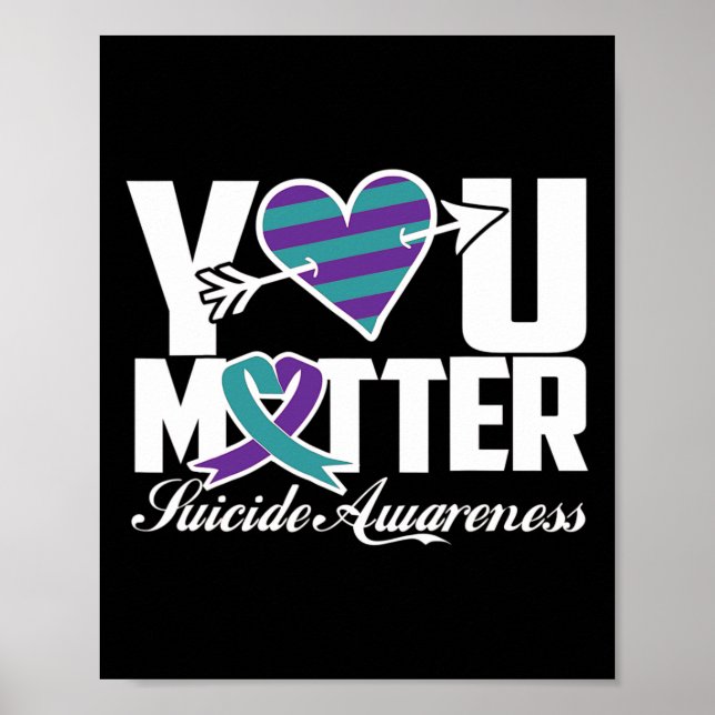 Affiche Vous Problème Suicide Sensibilisation Violet Et Tu (Devant)
