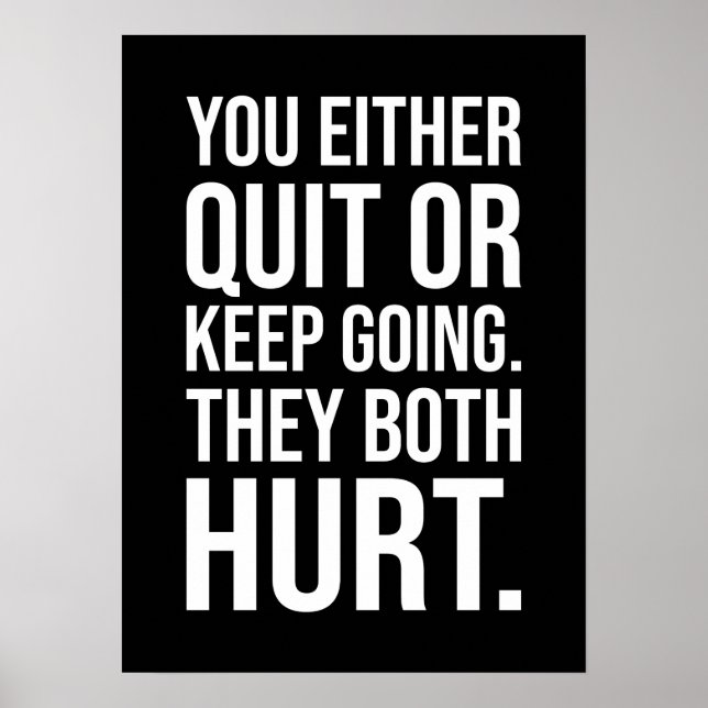 Affiche Vous Quittez Ou Continuez - Réussite Motivationnel (Devant)