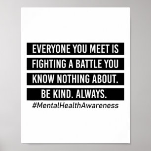 Affiche Vous Rencontrez Combattre Un Soutien En Santé Ment