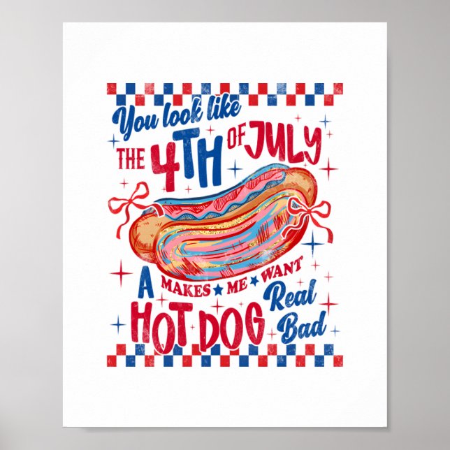 Affiche Vous Ressemblez À 4 juillet Drôle Conception Hot D (Devant)