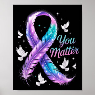 Affiche Vous Ruban Papillon Sensibilisation au suicide Fem