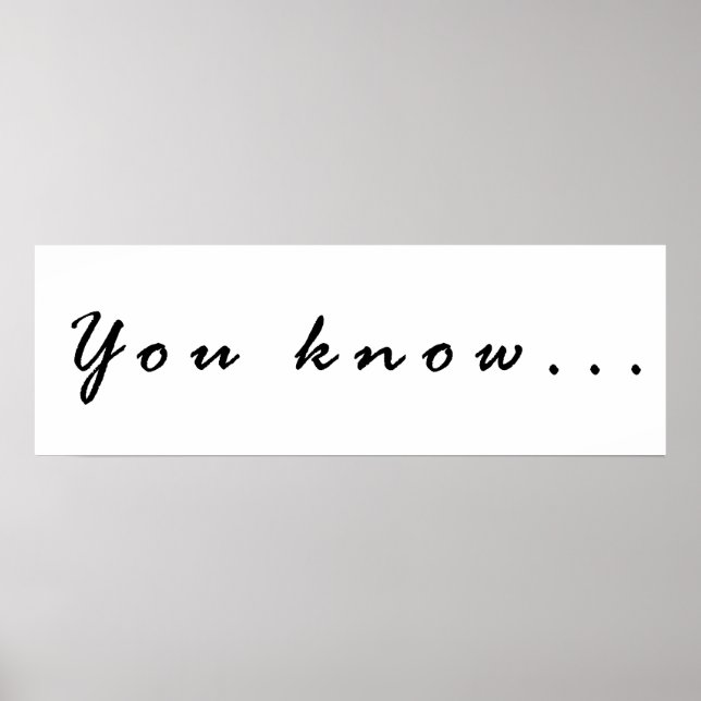 Affiche Vous savez... (Devant)