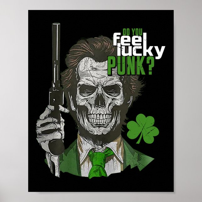 Affiche Vous Sentez Lucky Punk Funny Jour de la Saint Patr (Devant)