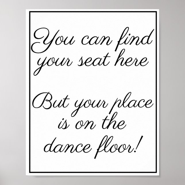 Affiche Vous trouverez ici votre siège (Devant)