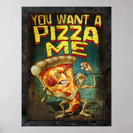 Affiche Vous voulez une pizza moi