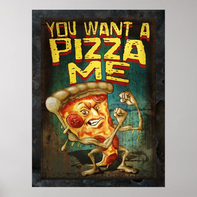 Affiche Vous voulez une pizza moi (Devant)