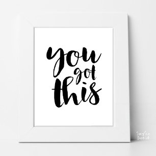 Affiche "Vous y arriverez" - Typographie minimaliste et mo