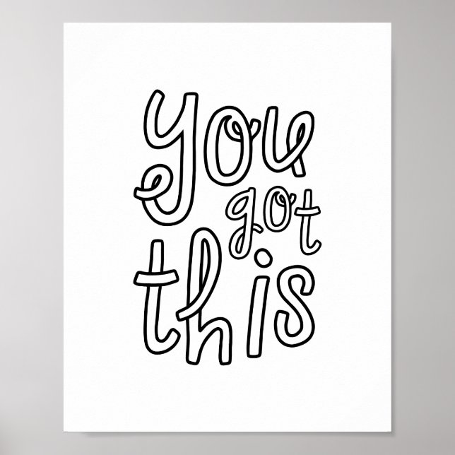 Affiche Vous Y Arrivez, Motivation Mignonne (Devant)
