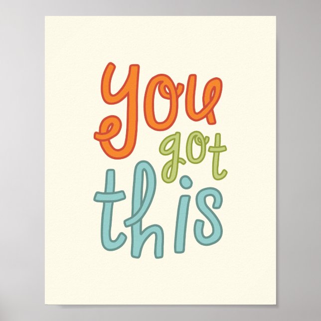 Affiche Vous y Arrivez, Motivation Mignonne (Devant)