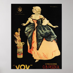 Affiche VOV 1900 PEZZIOL PADOVA Italien alcool alcool viei