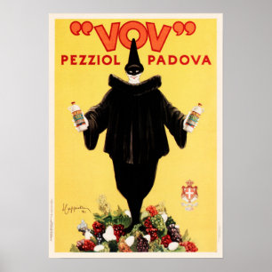 Affiche VOV PEZZIOL PADOVA Italie Liqueur Cappiello Art Dé