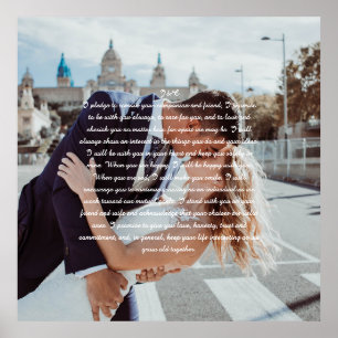Affiche Vows mariages Faux Enveloppé toile Imprimer