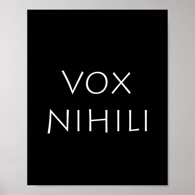 Affiche Vox nihili (Devant)