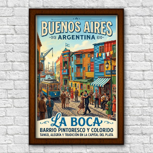 Affiche Voyage à Buenos Aires, Argentine, années 1960