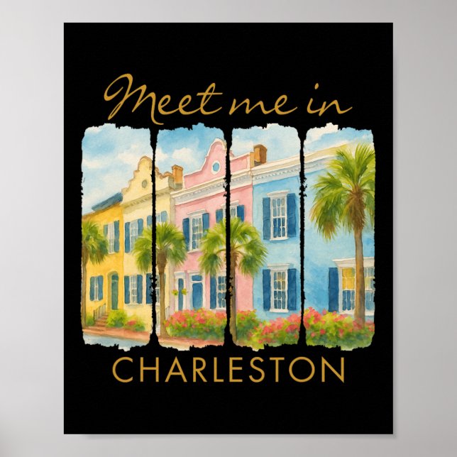 Affiche Voyage à Charleston Caroline du Sud Rencontre-moi  (Devant)