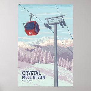 Affiche Voyage à Crystal Mountain Washington Ski Resort