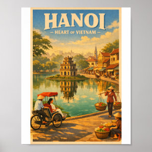 Affiche voyage à hà nội viet nam 2026