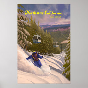 Affiche Voyage à la station de ski Northstar California La