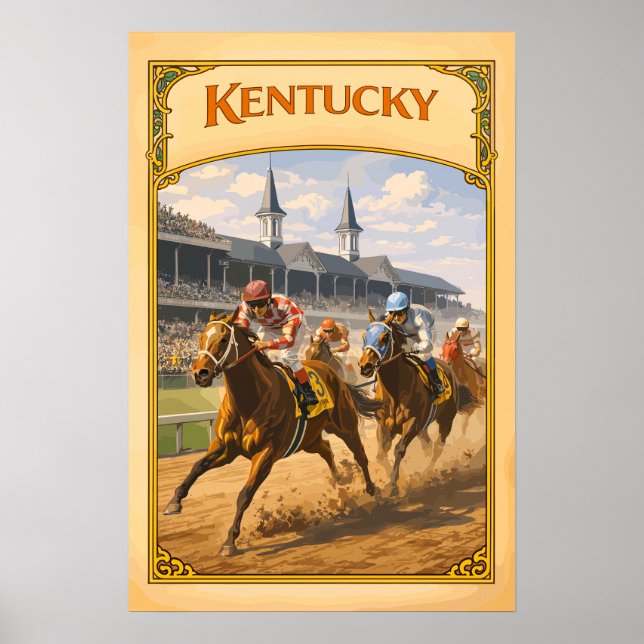 Affiche Voyage à l'ancienne dans le Kentucky Derby (Devant)